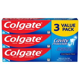 Colgate Cavity Protection Toothpaste;  Great Regular Flavor;  6 oz;  3 Pack