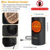 300W Portable Electric Heater Mini Heating Unit Fan Portable Floor Desktop Air Fan Heater