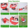 Electric Cordless Grass Trimmer Rechargeable Lawn Mower Weed Cutter with Alloy Saw Blade 2 Alloy Blades 5 Plastic Blades 2 Rechargeable Batteries Gogg