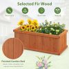 Garden Lawn Fir Wood Planter Box with Drainage Holes