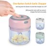 Mini Electric Garlic Chopper 8.45OZ Cordless Garlic Mincer Food Chopper