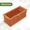 Garden Lawn Fir Wood Planter Box with Drainage Holes